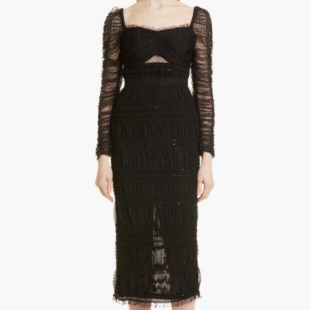 Self-Portrait Black Lace Pencil Skirt